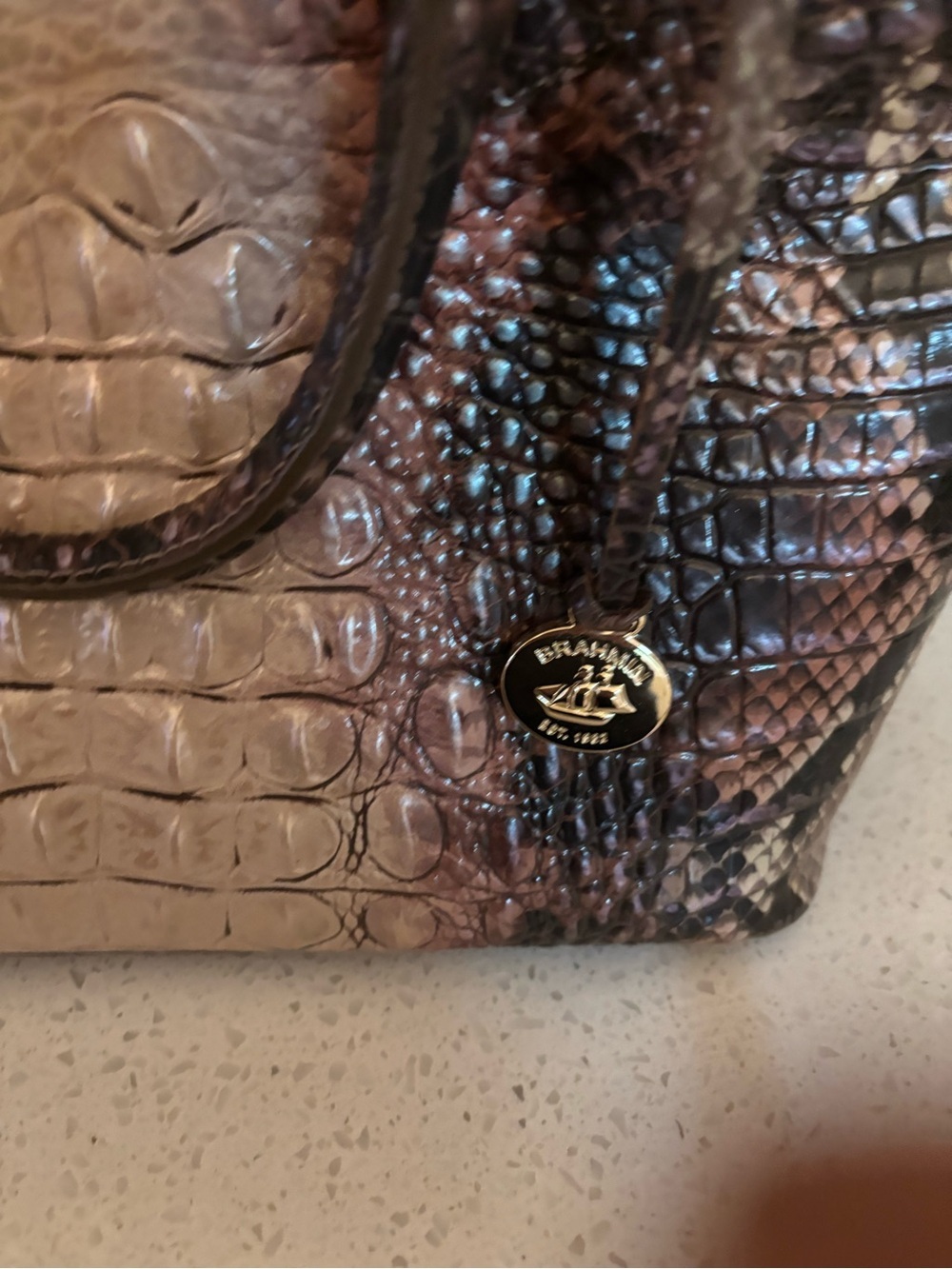 BEAUTIFUL Brahmin Large Duxbury Satchel in Ganache Melbourne - Picture 5 of 9